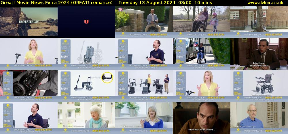 Great! Movie News Extra 2024 (GREAT! romance) Tuesday 13 August 2024 03:00 - 03:10