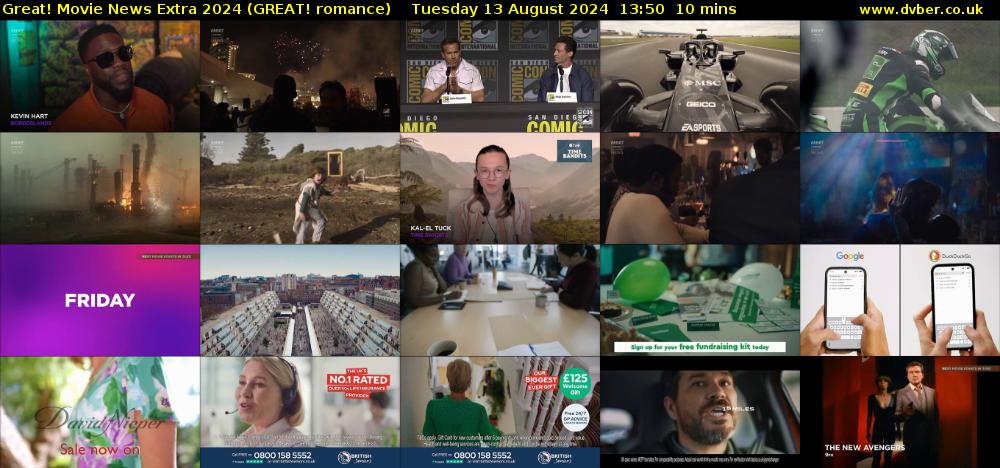 Great! Movie News Extra 2024 (GREAT! romance) Tuesday 13 August 2024 13:50 - 14:00