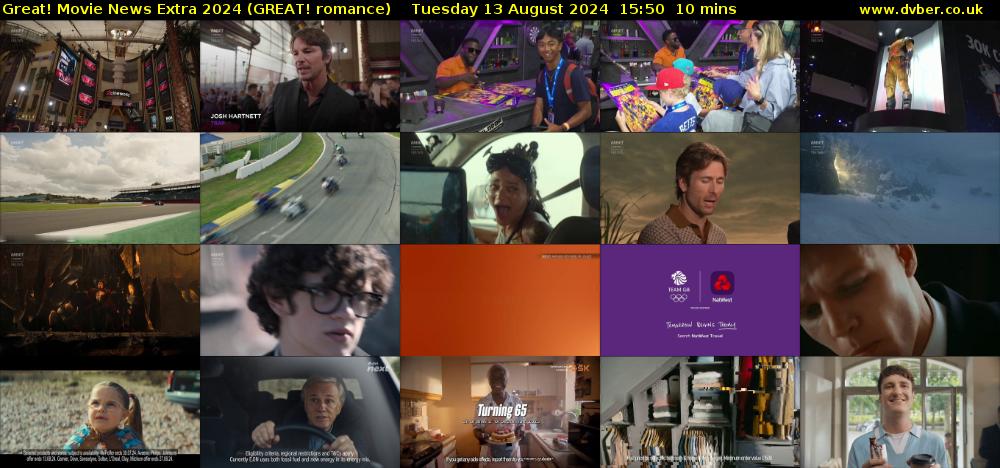 Great! Movie News Extra 2024 (GREAT! romance) Tuesday 13 August 2024 15:50 - 16:00