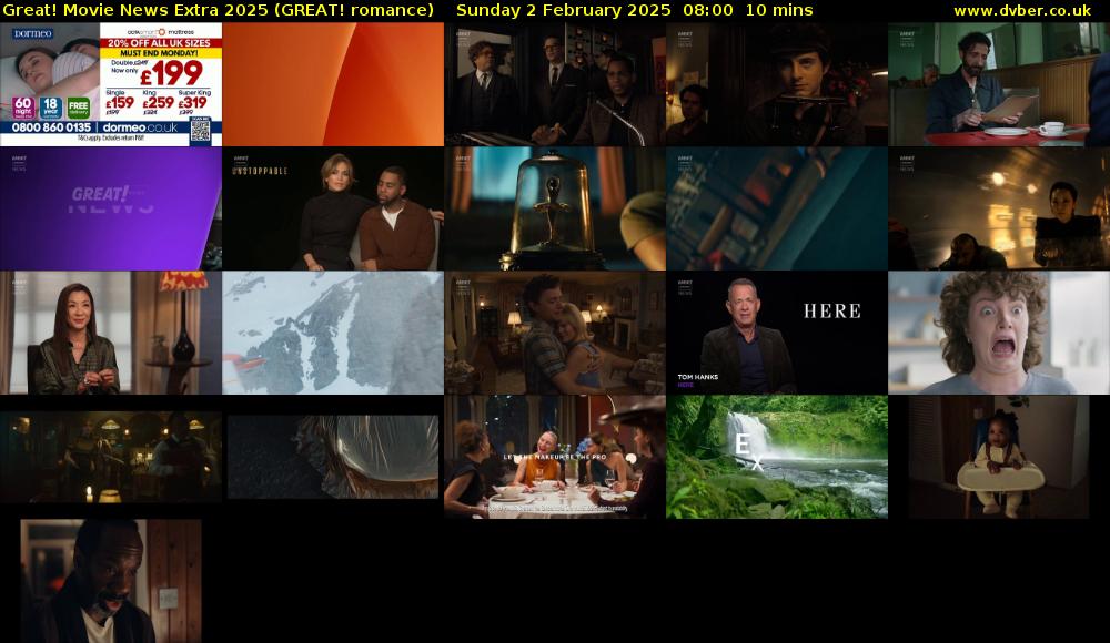 Great! Movie News Extra 2025 (GREAT! romance) Sunday 2 February 2025 08:00 - 08:10
