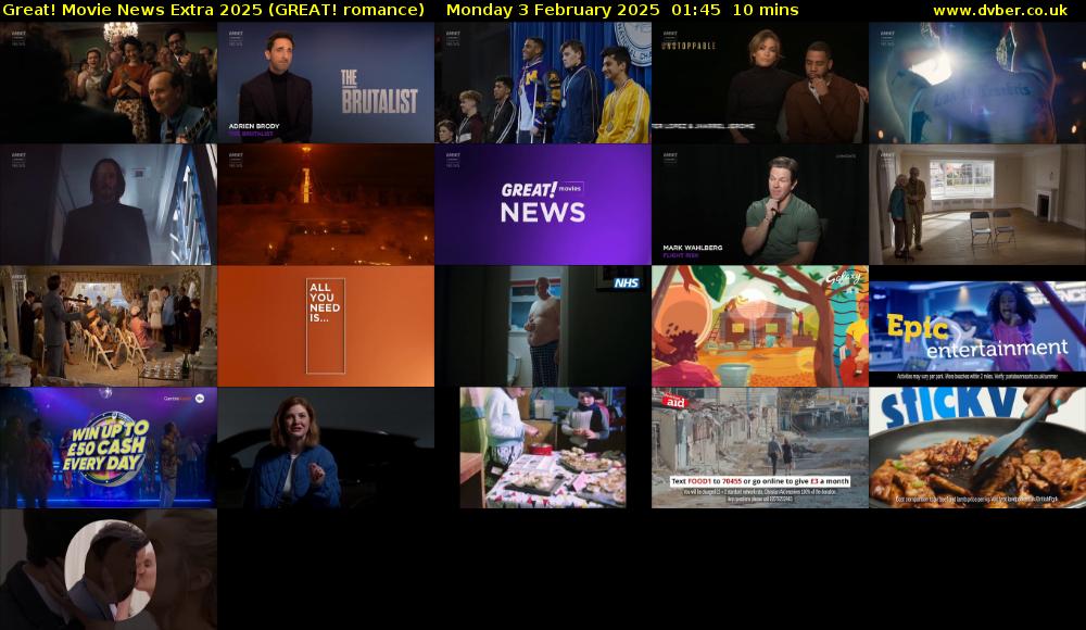Great! Movie News Extra 2025 (GREAT! romance) Monday 3 February 2025 01:45 - 01:55