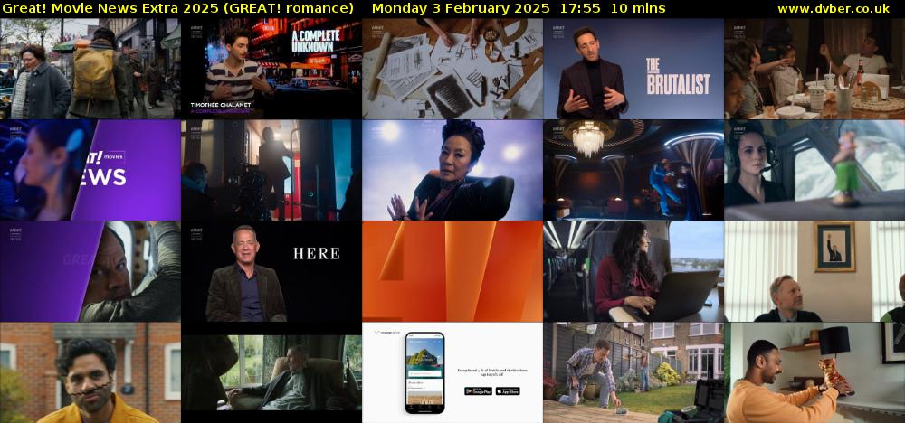 Great! Movie News Extra 2025 (GREAT! romance) Monday 3 February 2025 17:55 - 18:05