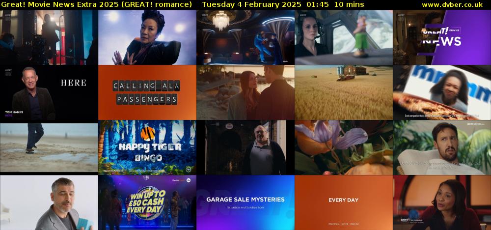 Great! Movie News Extra 2025 (GREAT! romance) Tuesday 4 February 2025 01:45 - 01:55