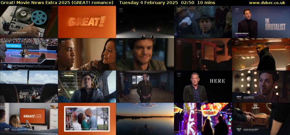 Great! Movie News Extra 2025 (GREAT! romance) Tuesday 4 February 2025 02:50 - 03:00