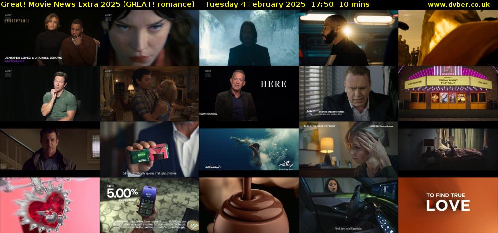 Great! Movie News Extra 2025 (GREAT! romance) Tuesday 4 February 2025 17:50 - 18:00