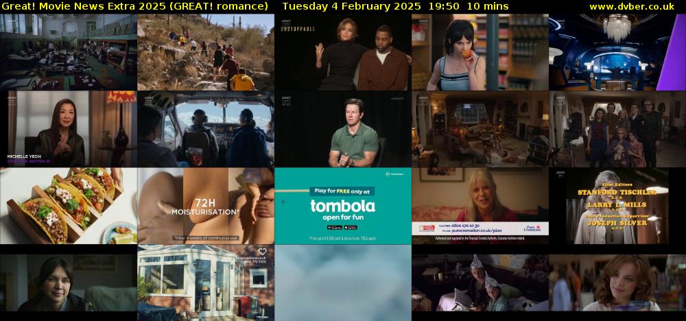 Great! Movie News Extra 2025 (GREAT! romance) Tuesday 4 February 2025 19:50 - 20:00