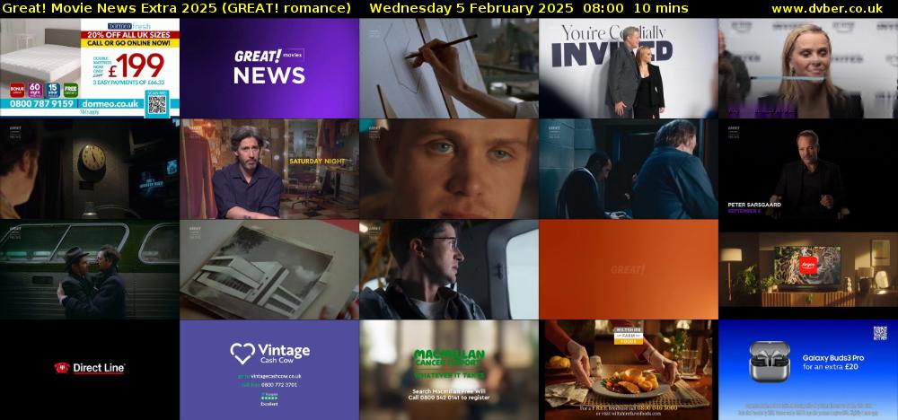 Great! Movie News Extra 2025 (GREAT! romance) Wednesday 5 February 2025 08:00 - 08:10
