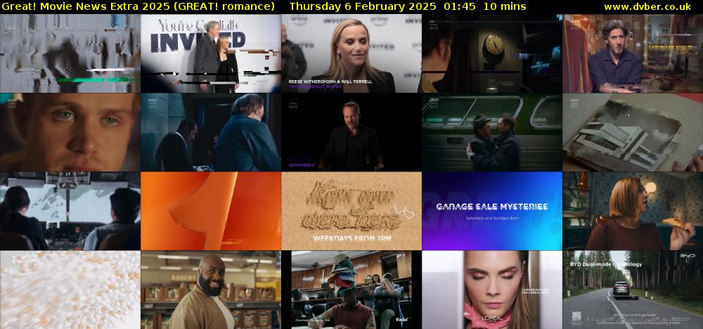 Great! Movie News Extra 2025 (GREAT! romance) Thursday 6 February 2025 01:45 - 01:55