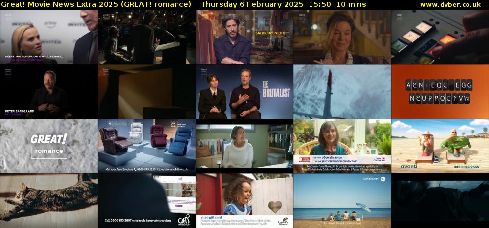 Great! Movie News Extra 2025 (GREAT! romance) Thursday 6 February 2025 15:50 - 16:00