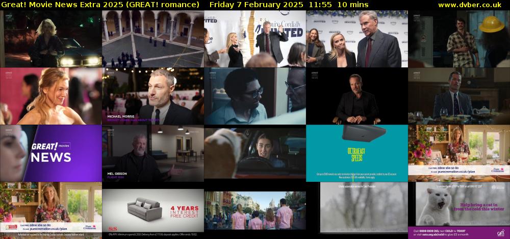 Great! Movie News Extra 2025 (GREAT! romance) Friday 7 February 2025 11:55 - 12:05
