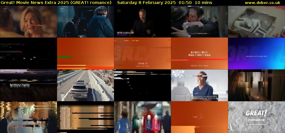Great! Movie News Extra 2025 (GREAT! romance) Saturday 8 February 2025 01:50 - 02:00