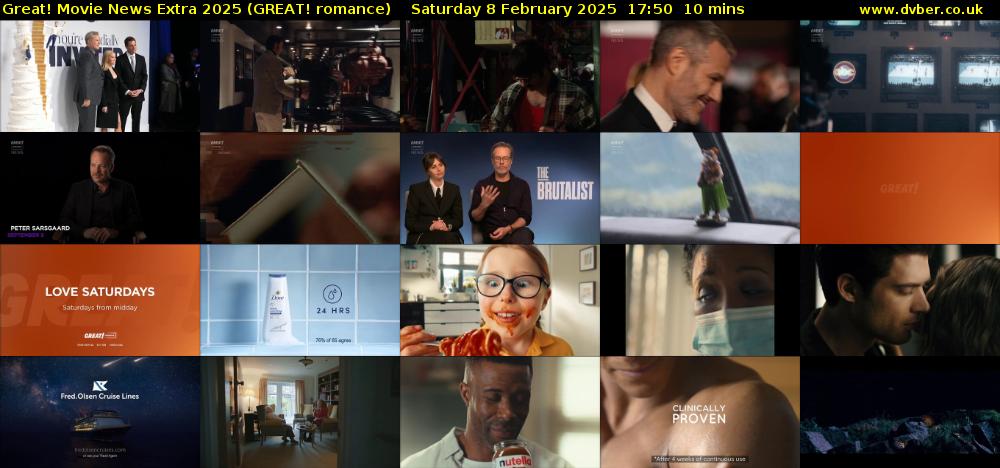 Great! Movie News Extra 2025 (GREAT! romance) Saturday 8 February 2025 17:50 - 18:00