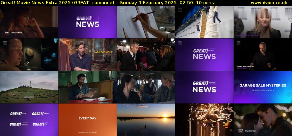 Great! Movie News Extra 2025 (GREAT! romance) Sunday 9 February 2025 02:50 - 03:00