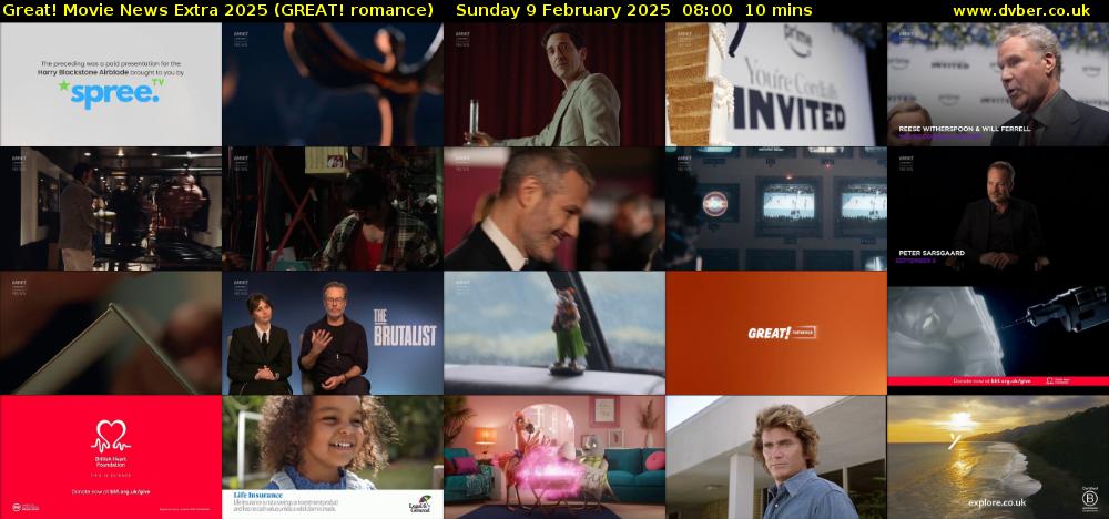Great! Movie News Extra 2025 (GREAT! romance) Sunday 9 February 2025 08:00 - 08:10
