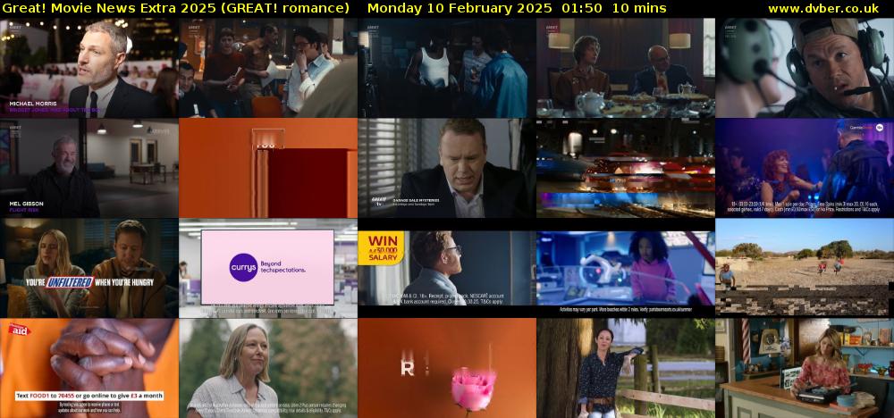 Great! Movie News Extra 2025 (GREAT! romance) Monday 10 February 2025 01:50 - 02:00