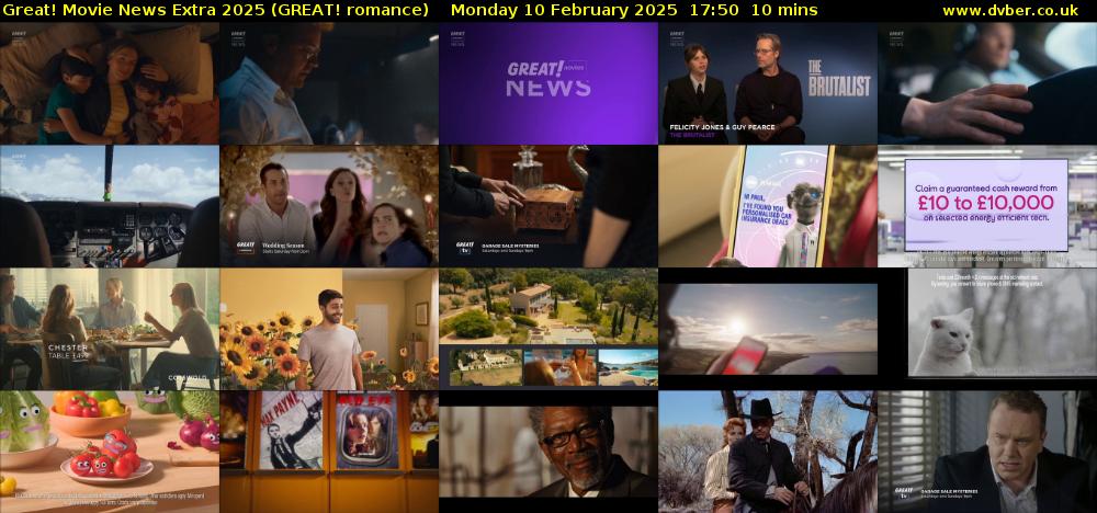 Great! Movie News Extra 2025 (GREAT! romance) Monday 10 February 2025 17:50 - 18:00