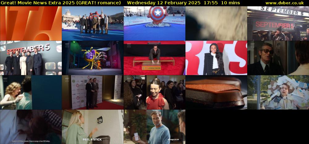 Great! Movie News Extra 2025 (GREAT! romance) Wednesday 12 February 2025 17:55 - 18:05