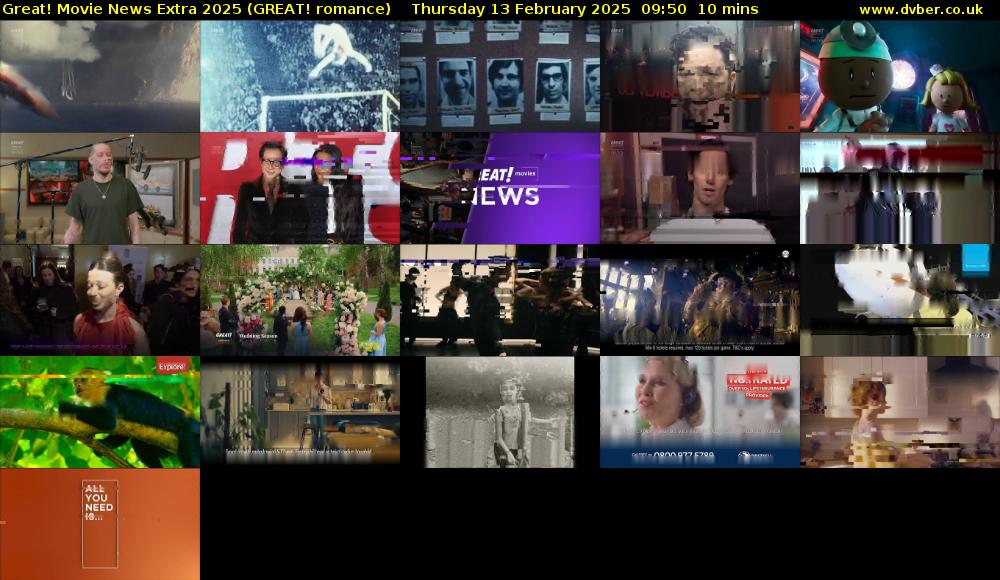Great! Movie News Extra 2025 (GREAT! romance) Thursday 13 February 2025 09:50 - 10:00