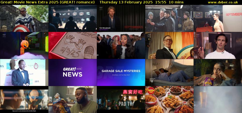 Great! Movie News Extra 2025 (GREAT! romance) Thursday 13 February 2025 15:55 - 16:05