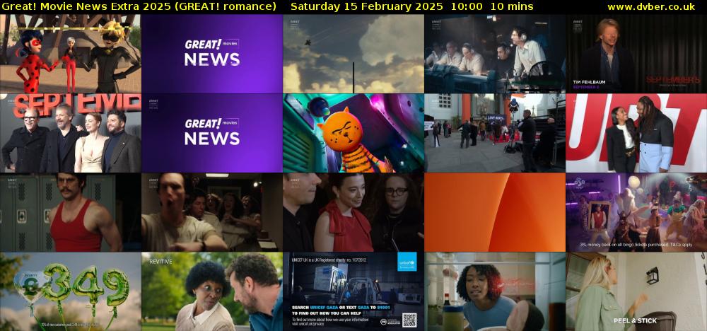 Great! Movie News Extra 2025 (GREAT! romance) Saturday 15 February 2025 10:00 - 10:10