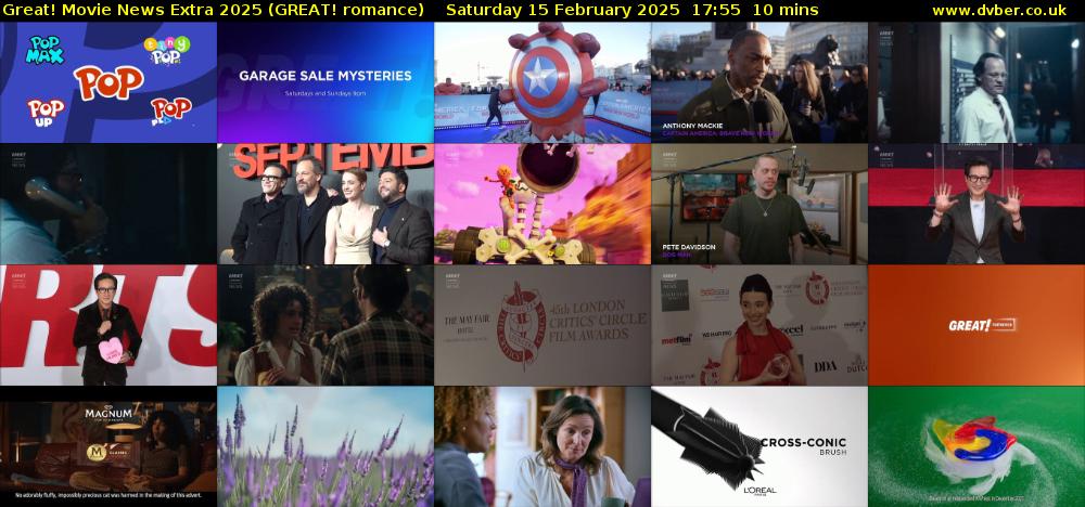 Great! Movie News Extra 2025 (GREAT! romance) Saturday 15 February 2025 17:55 - 18:05