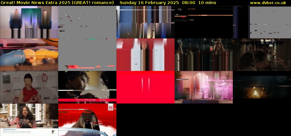 Great! Movie News Extra 2025 (GREAT! romance) Sunday 16 February 2025 08:00 - 08:10