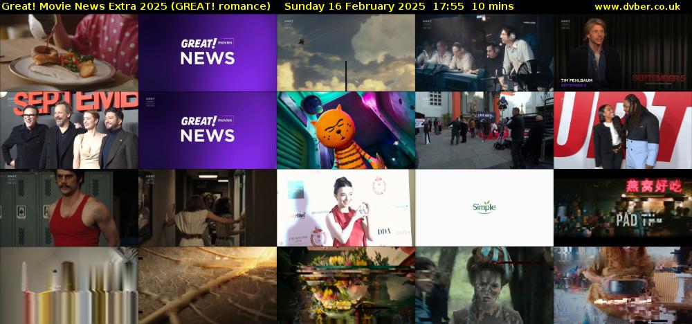 Great! Movie News Extra 2025 (GREAT! romance) Sunday 16 February 2025 17:55 - 18:05