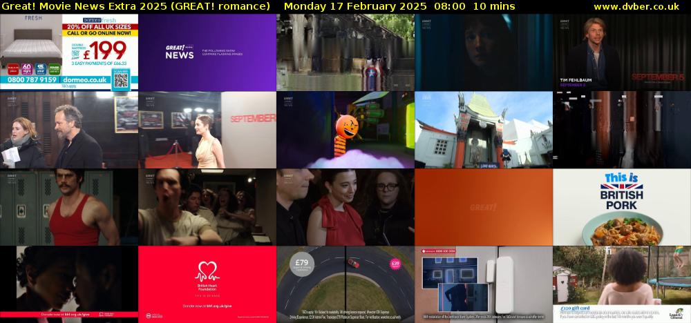 Great! Movie News Extra 2025 (GREAT! romance) Monday 17 February 2025 08:00 - 08:10