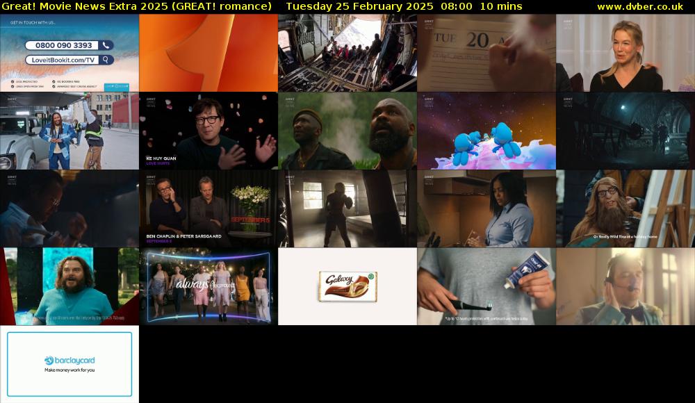 Great! Movie News Extra 2025 (GREAT! romance) Tuesday 25 February 2025 08:00 - 08:10
