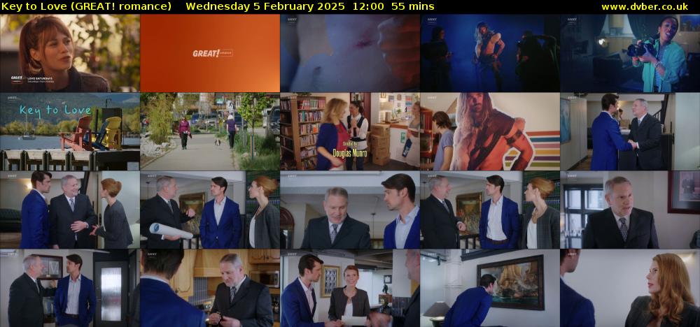 Key to Love (GREAT! romance) Wednesday 5 February 2025 12:00 - 12:55