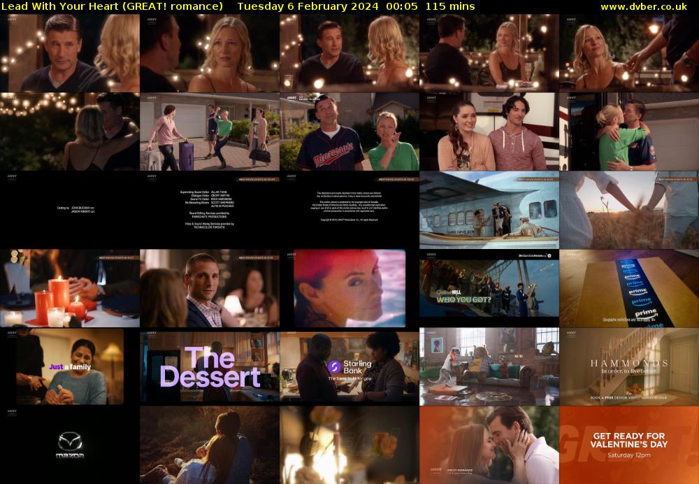 Lead With Your Heart (GREAT! romance) Tuesday 6 February 2024 00:05 - 02:00