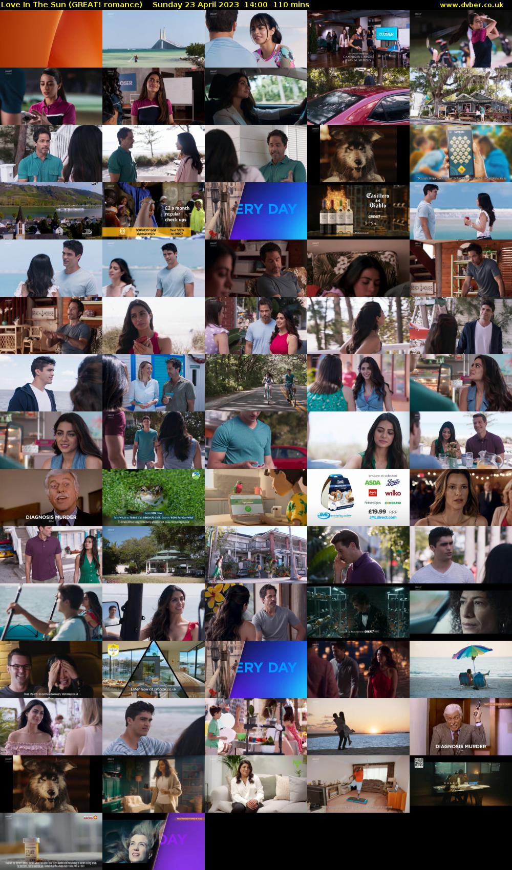 Love In The Sun (GREAT! romance) Sunday 23 April 2023 14:00 - 15:50
