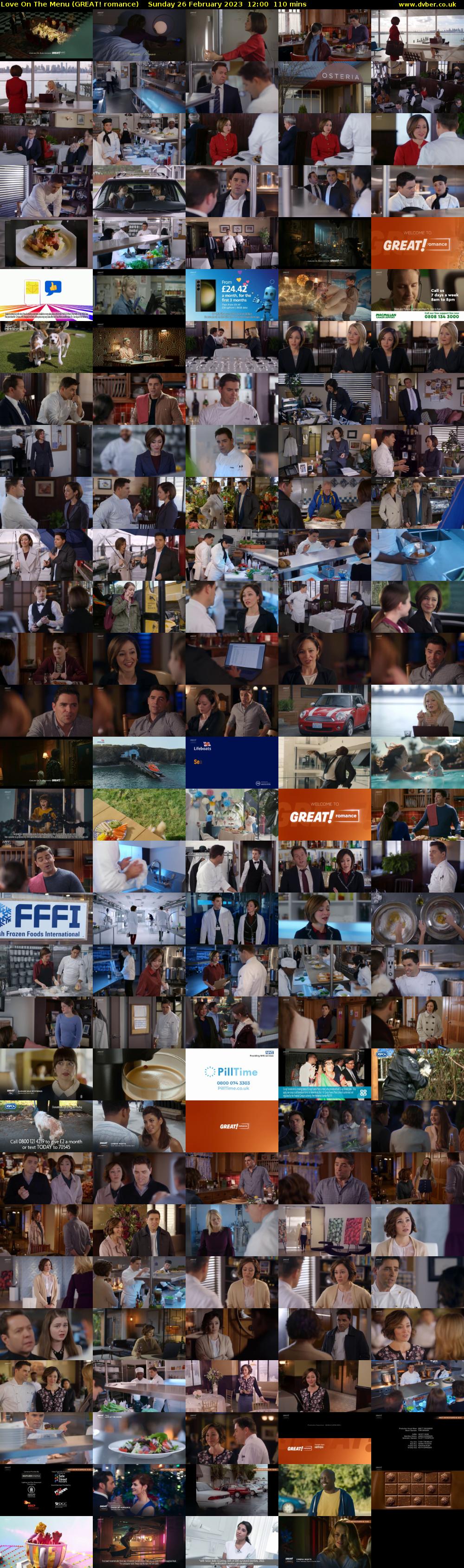 Love On The Menu (GREAT! romance) Sunday 26 February 2023 12:00 - 13:50