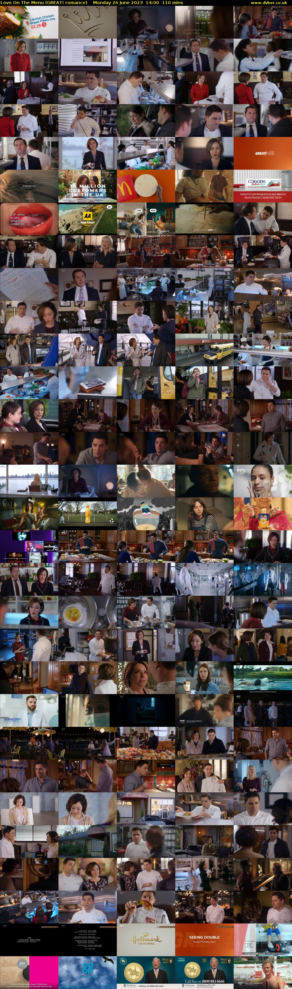 Love On The Menu (GREAT! romance) Monday 26 June 2023 14:00 - 15:50