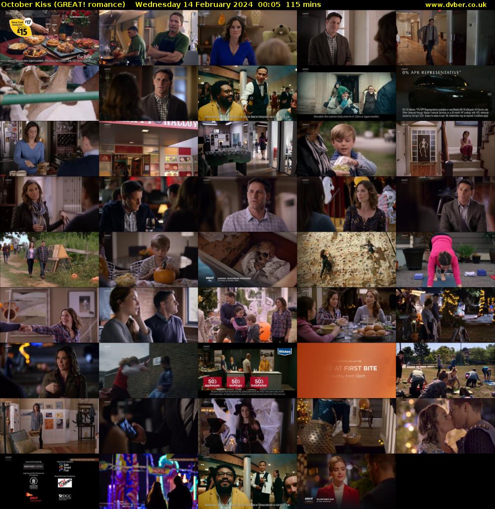 October Kiss (GREAT! romance) Wednesday 14 February 2024 00:05 - 02:00