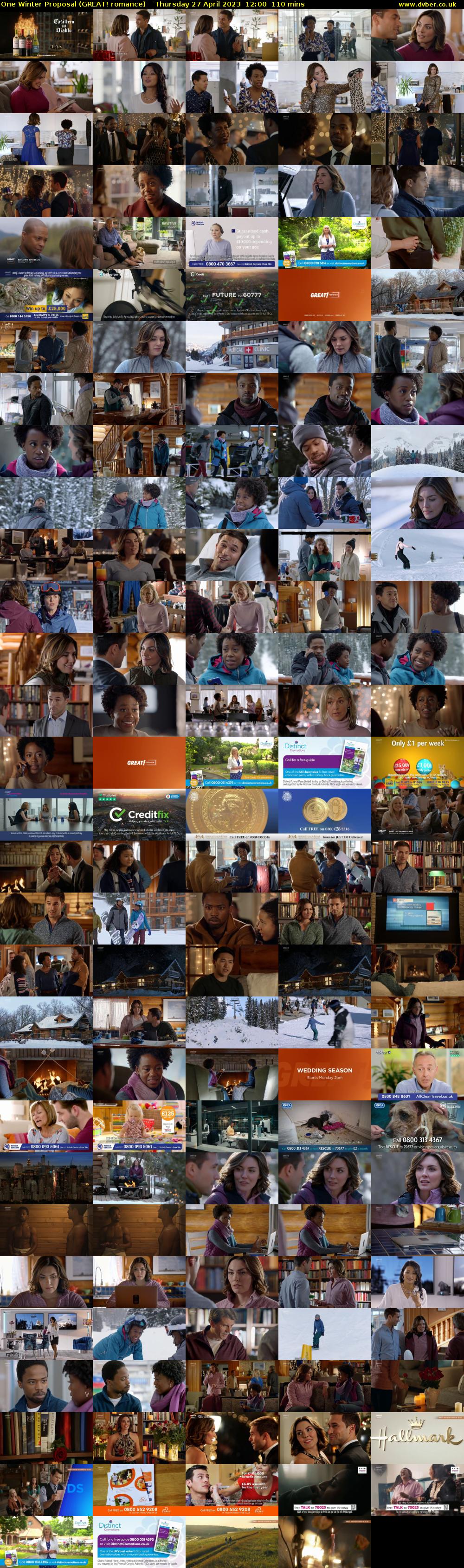 One Winter Proposal (GREAT! romance) Thursday 27 April 2023 12:00 - 13:50