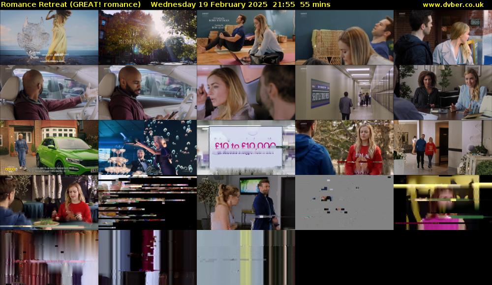 Romance Retreat (GREAT! romance) Wednesday 19 February 2025 21:55 - 22:50