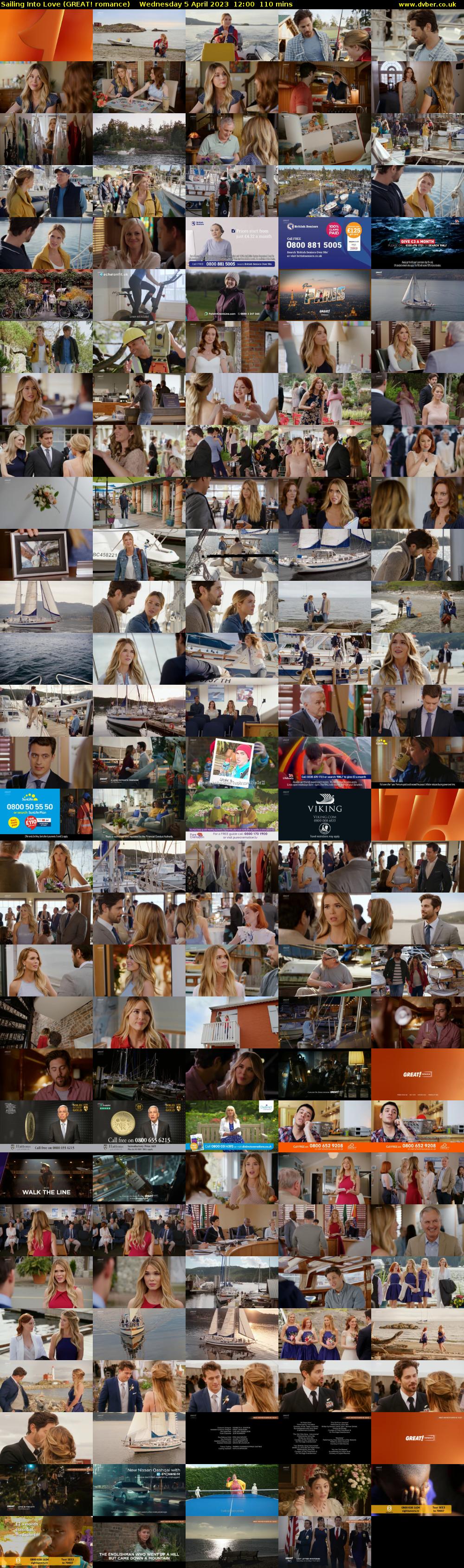 Sailing Into Love (GREAT! romance) Wednesday 5 April 2023 12:00 - 13:50