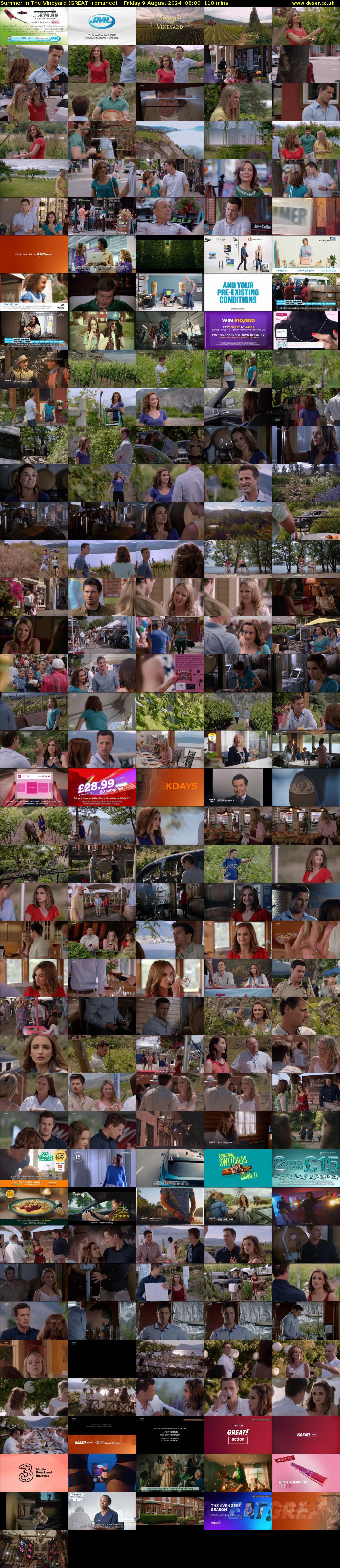 Summer In The Vineyard (GREAT! romance) Friday 9 August 2024 08:00 - 09:50