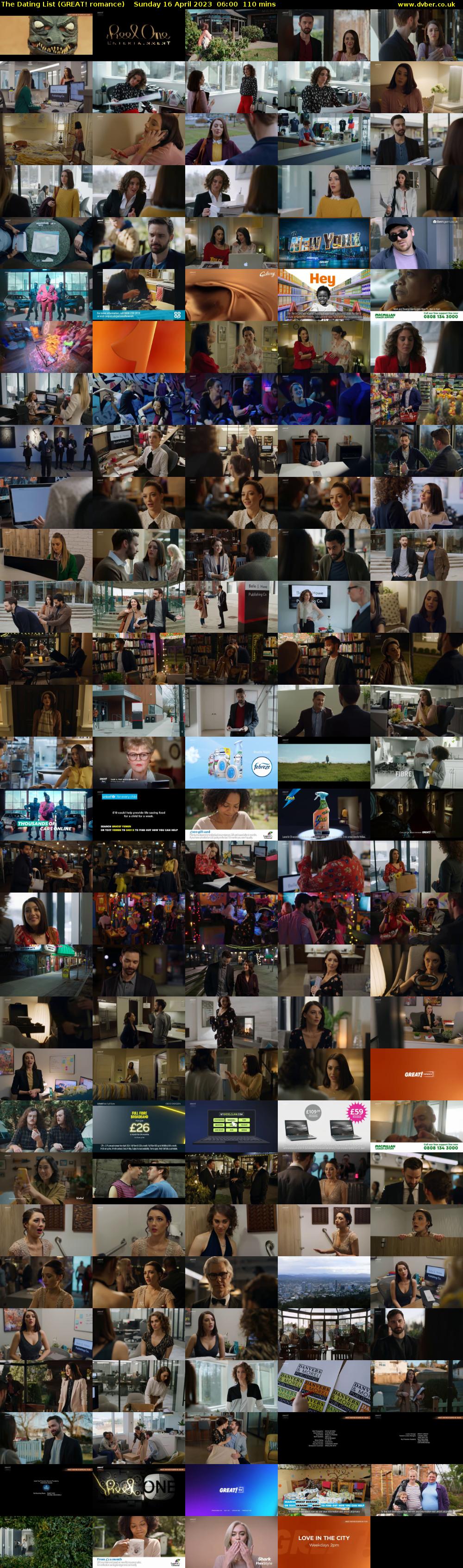 The Dating List (GREAT! romance) Sunday 16 April 2023 06:00 - 07:50