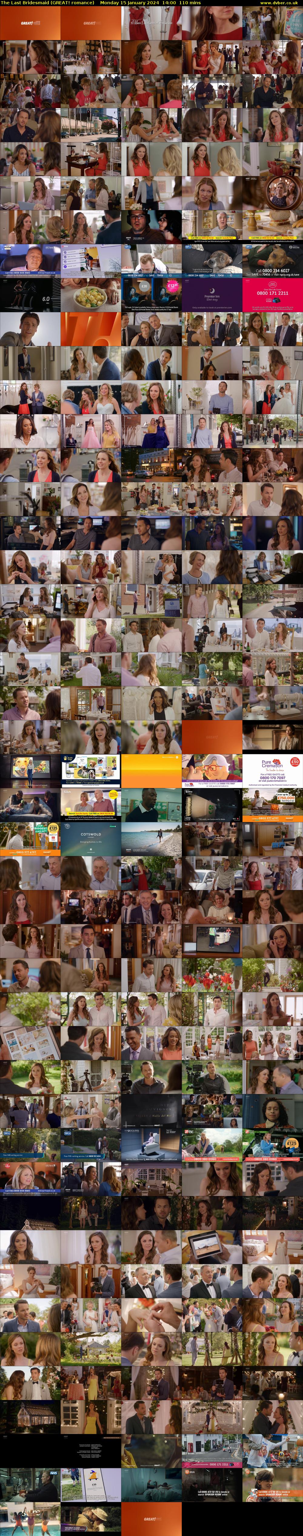 The Last Bridesmaid (GREAT! romance) Monday 15 January 2024 14:00 - 15:50