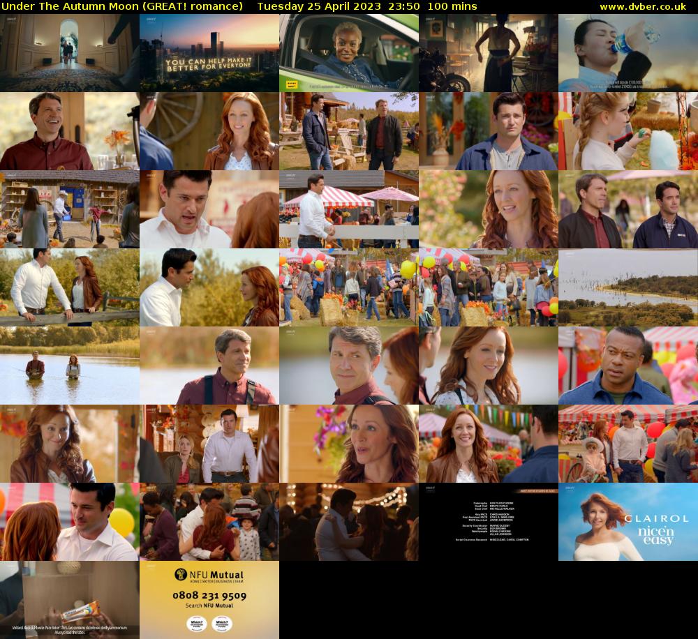 Under The Autumn Moon (GREAT! romance) Tuesday 25 April 2023 23:50 - 01:30