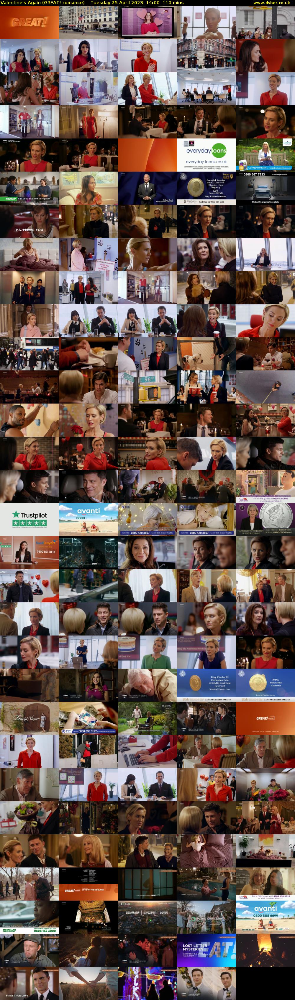 Valentine's Again (GREAT! romance) Tuesday 25 April 2023 14:00 - 15:50