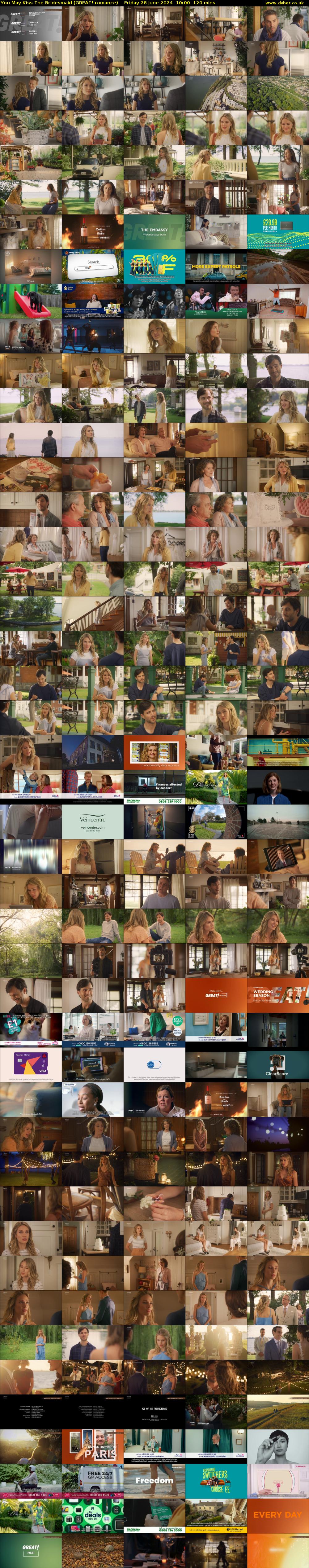 You May Kiss The Bridesmaid (GREAT! romance) Friday 28 June 2024 10:00 - 12:00