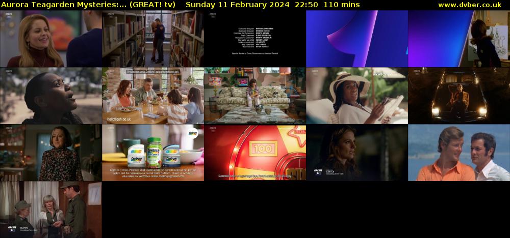 Aurora Teagarden Mysteries:... (GREAT! tv) Sunday 11 February 2024 22:50 - 00:40
