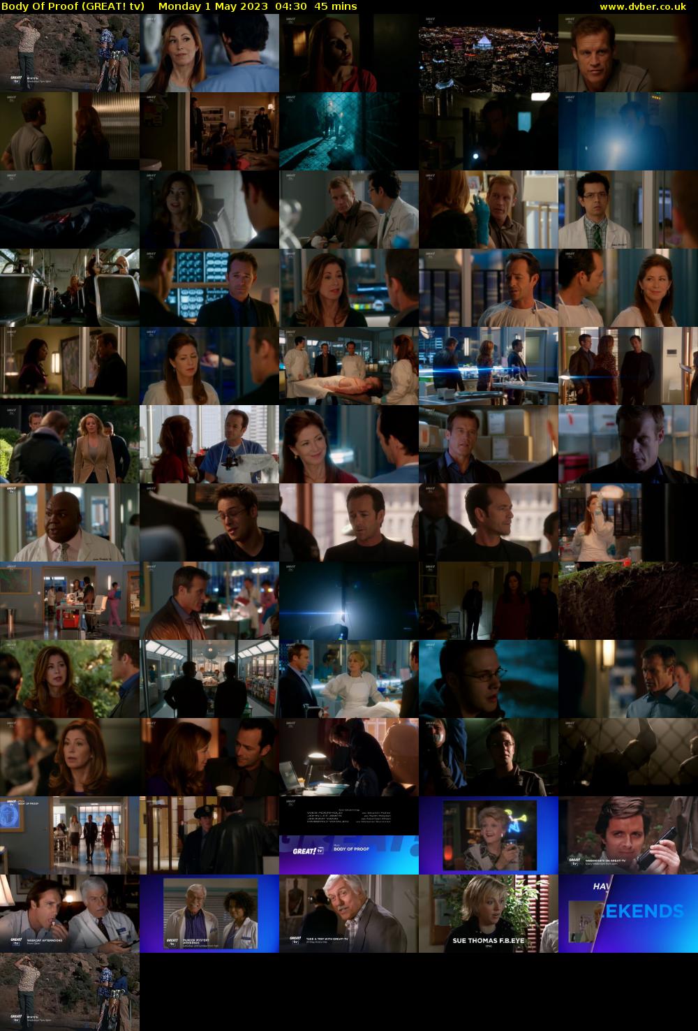 Body Of Proof (GREAT! tv) Monday 1 May 2023 04:30 - 05:15