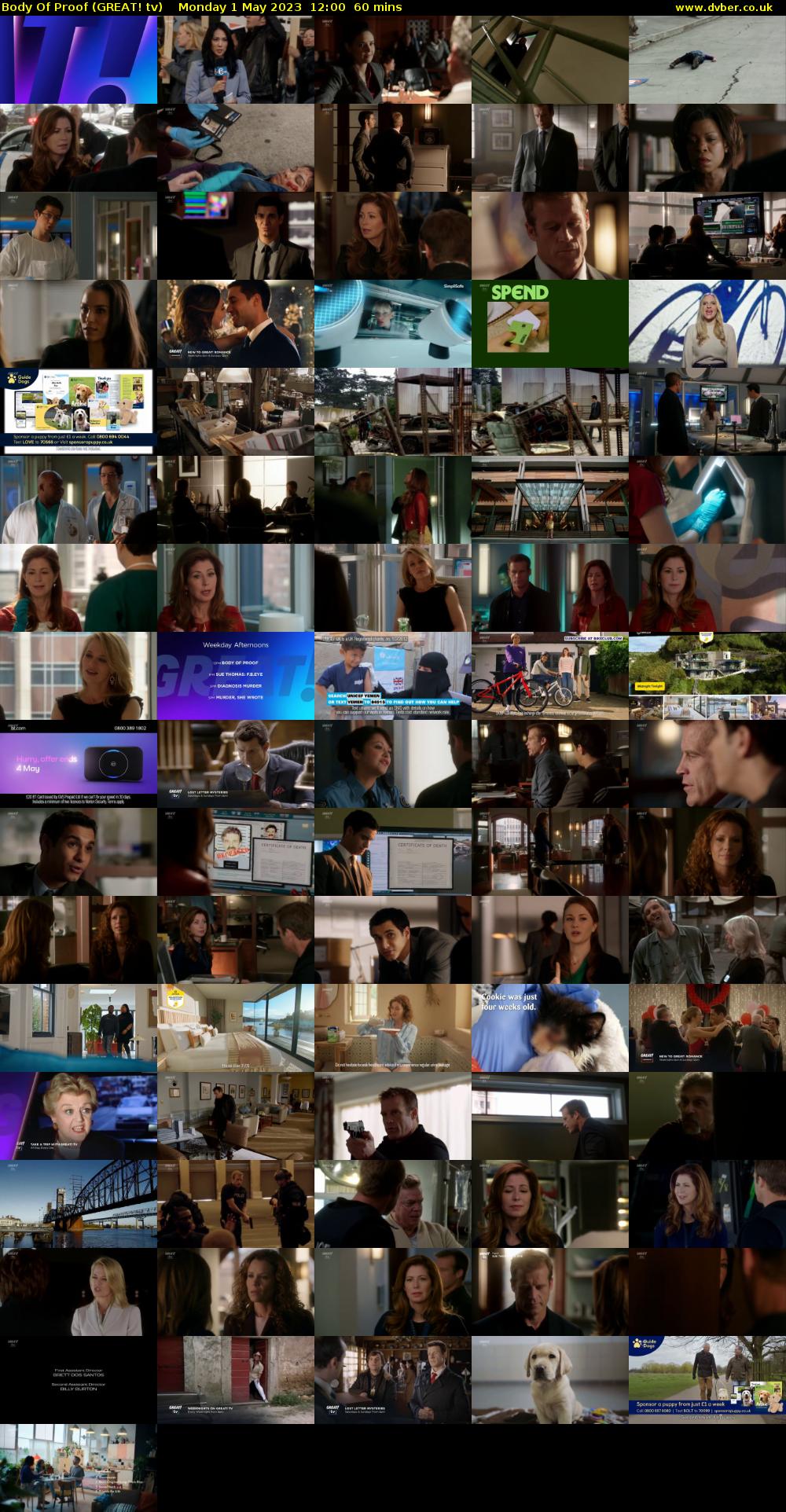 Body Of Proof (GREAT! tv) Monday 1 May 2023 12:00 - 13:00