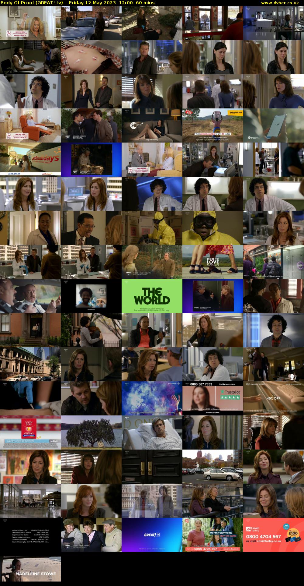 Body Of Proof (GREAT! tv) Friday 12 May 2023 12:00 - 13:00