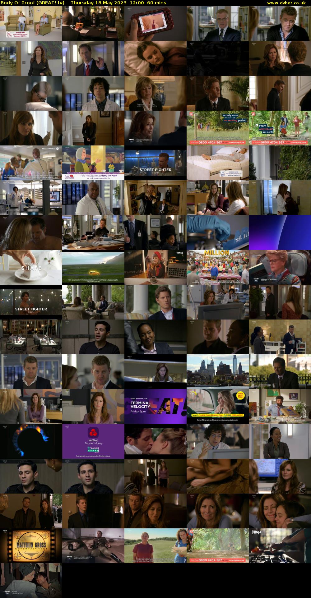 Body Of Proof (GREAT! tv) Thursday 18 May 2023 12:00 - 13:00