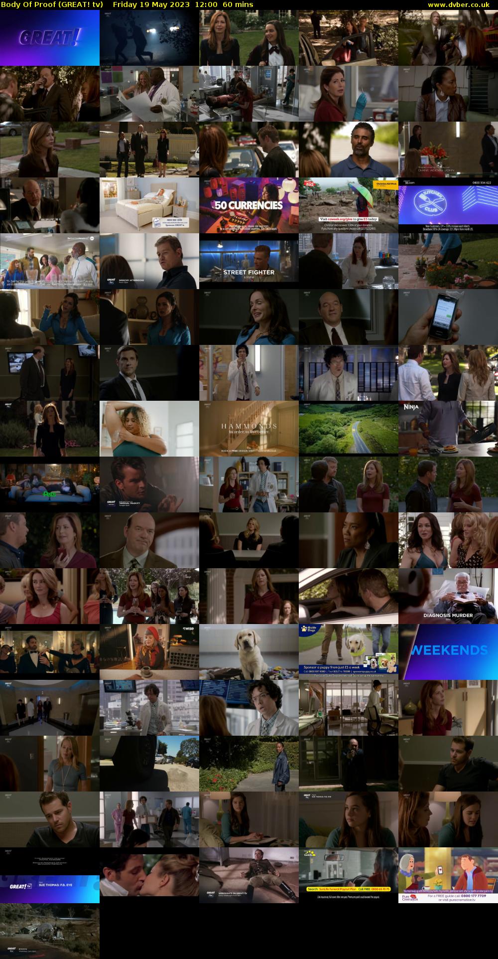 Body Of Proof (GREAT! tv) Friday 19 May 2023 12:00 - 13:00